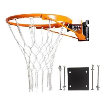 Imagem de Aro de Basquete Medida Oficial com Molas, Rede e Flange