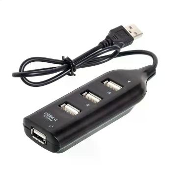 Imagem de kit com 5 HUB USB 2.0 - 4 Portas Preto - CIRILO CABOS