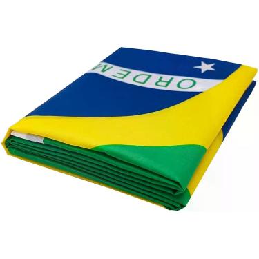Imagem de Bandeira Brasileira Copa Impressão Sublimada Poliéster 140x90cm Nacion