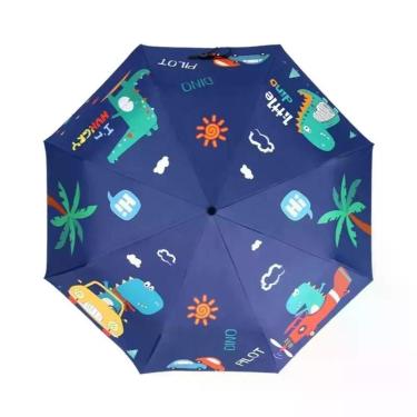 Imagem de Guarda-chuva Dobrável Unicórnio Dinossauro Tigre Com Design Moderno E 