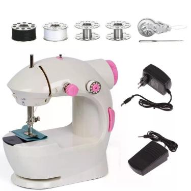Imagem de Máquina de Costura Portátil Elétrica Yeet Mini Reta Braço Livre 750 Pontos Kit Bobinas Bivolt