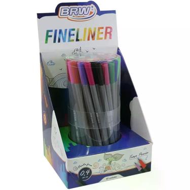 Imagem de Caneta BRW Fineliner 0.4mm Ponta Porosa 12 Cores
