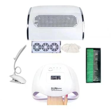 Imagem de Kit Cabine 80W Sugador 3 Cooler Luminária Led Kit 30 Brocas