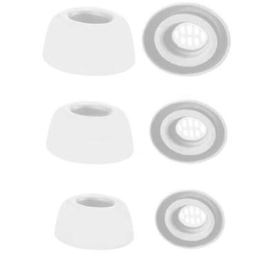 Imagem de Pontas de silicone para fones de ouvido de substituição para an-ker Sound-core Liberty 4 NC, encaixe na capa, botões de orelha 3 pares P/M/G 3 tamanhos, branco