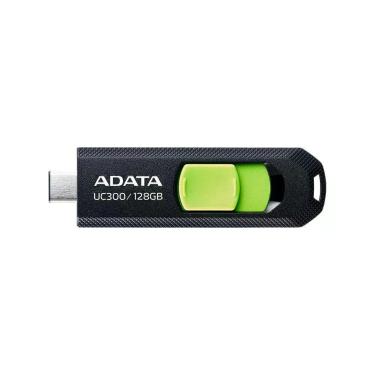 Imagem de Pen Drive 128GB ADATA UC300, USB 3.2, OTG, Dual Conector, Retrátil, Pr