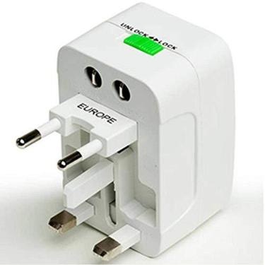 Imagem de Adaptador Tomada Universal Uk Europa Asia Brasil Australia Londres Usa Brazil 110/220 Viagem Bivolt