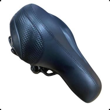 Imagem de Selim Banco Bicicleta Vazado Gel Preto 2 Molas Cor:PretoTamanho:Único 