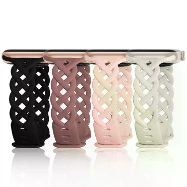Imagem de Pacote com 4 pulseiras Apple Watch IWABCertoo Slim Slim Silicone para 