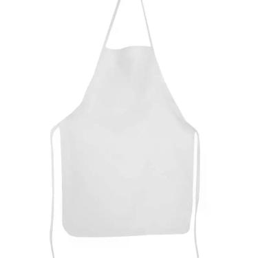 Imagem de Avental de cozinha liso oxford branco - Recanto da Costura