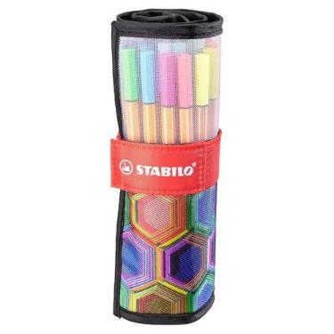 Imagem de STABILO point 88 ARTY Caneta Ponta Fina – Estojo nylon com 25 unidades – Em 20 cores + 5 cores neon