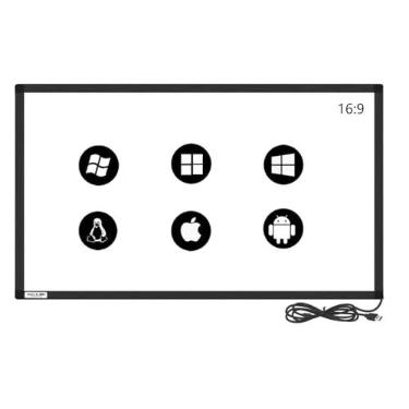 Imagem de GreenTouch 50 polegadas interativo sobreposição de toque infravermelho multitoque de 10 pontos, painel de tela sensível ao toque IR, quadro de toque infravermelho Driver sem USB compatível com HID