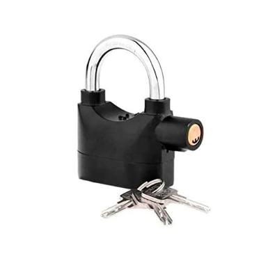 Imagem de Cadeado Com Alarme Sonoro Antifurto Trava 110 Db + Chave Resistente A Água Tranca Para Bicicletas Moto Janela Alta Segurança PREMIUM ONYK