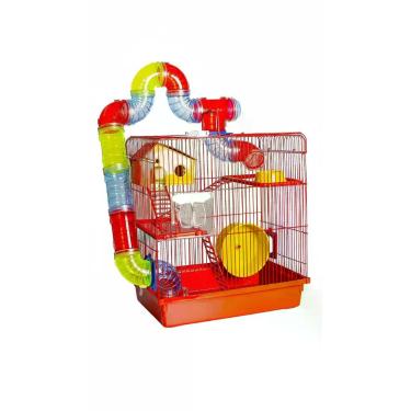 Imagem de Gaiola 3 Andares Tubo Completa Pequeno Animal - Congratulations Store