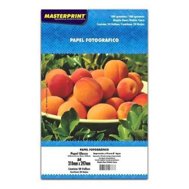 Imagem de papel Foto Glossy Dupla Face 180g/m² A4 - 20 folhas Der - Sem marca