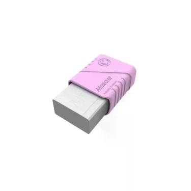 Imagem de Borracha Mercur TR 18 com Capa Protetora Tons Pastel para Uso Escolar e Profissional Rosa
