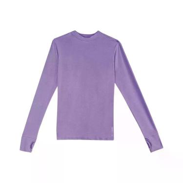 Imagem de Camiseta Feminina Fitness Manga Longa Enfim Active, GG, Lilas 00305
