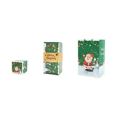 Imagem de Caixas De Presente Pop-up De Natal Vermelhas E Verdes 12 Peças Dobráve
