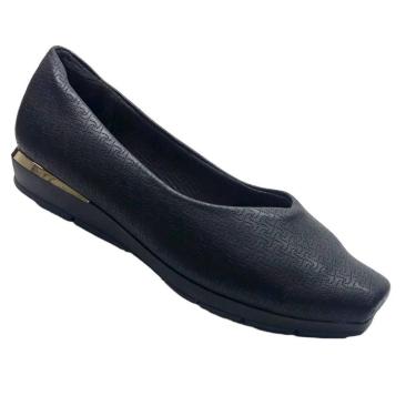 Imagem de Sapato Feminino Ortopédico Piccadilly Bico Quadrado Anabela Baixo Maci