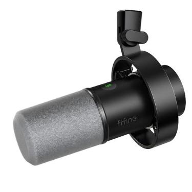 Imagem de FIFINE K688 Microfone dinâmico para Streaming vocal,XLR/USB Mic para PC | Microfone de metal de estúdio de gravação de podcast com mudo, conector de fone ouvido, controle de volume de monitoramento