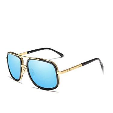 Imagem de Óculos de Sol Classicos Aviador Militar Kingseven Polarizados (Azul)