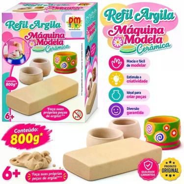 Imagem de Refil Argila 800g Para Maquina Modeladora Cerâmica Infantil Dm Toys