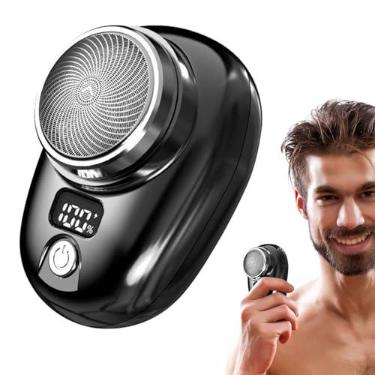 Imagem de Mini barbeador portátil | Mini barbeador elétrico portátil com display de nível de bateria | Máquina de barbear masculina para casa, carro, viagens, presente de aniversário, dia dos pais Xiaofeigun