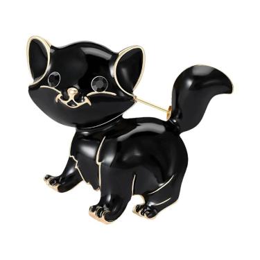 Imagem de Broche De Esmalte Unissex Com Strass De Cachorro, Joia De Lapela Para 