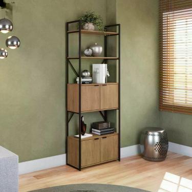 Imagem de Estante Com Portas Industrial 202x72x33cm
