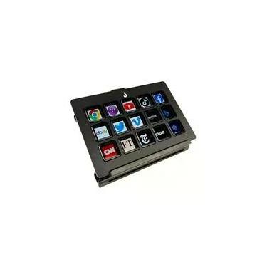 Imagem de Mesa Controladora de Stream Rise Mode Vision 02 Alumínio, 15 Teclas LCD, Premium, Preto - RM-MC-02-B