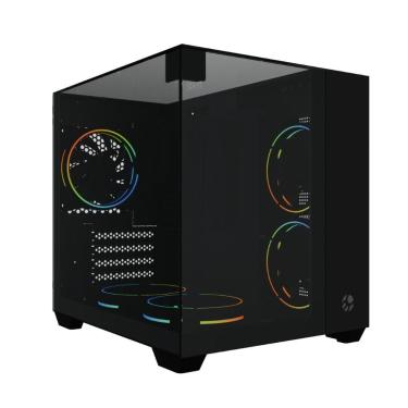 Imagem de Gabinete Gamer Aquário Bluecase BG-058BBX Tokyo - Vidro Temperado - Micro ATX - Preto