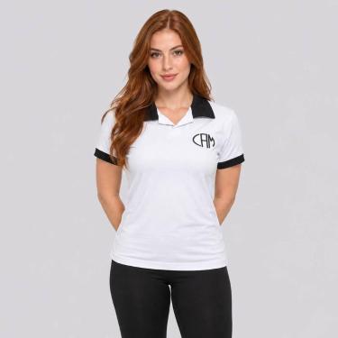 Imagem de Polo Atlético Mineiro Design Feminina Branca - Retromania, GG