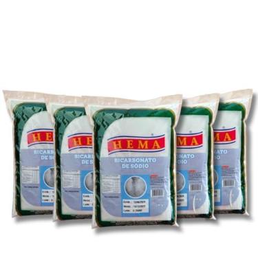 Imagem de Bicarbonato De Sódio 5 Kg- Hema/kit 5 Pacotes De 1kg