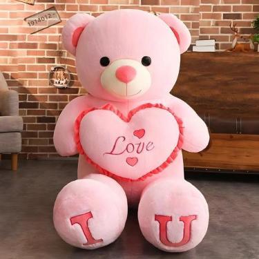 Imagem de Enorme Urso de Pelúcia 100cm - "Eu te Amo" - Presente Romântico para N