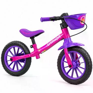 Imagem de Bicicleta Infantil Nathor 2a+ Aro 12 2 Anos Freio a Tambor Balance Bike Rosa
