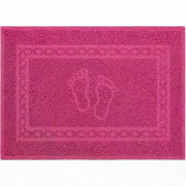 Imagem de Toalha de Piso Luxo Algodão 45x68CM 1 Peça Rosa Beach Bene Casa