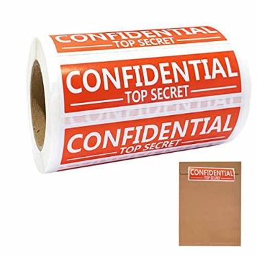 Imagem de Top label Adesivos confidenciais, instruções de manuseio de arquivos, etiquetas de adesivos, 10 x 2,5 cm, 500 peças por pacote