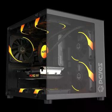 Imagem de Gabinete Gamer Pcyes Forcefield Mini Black Vulcan - Gffmnbv