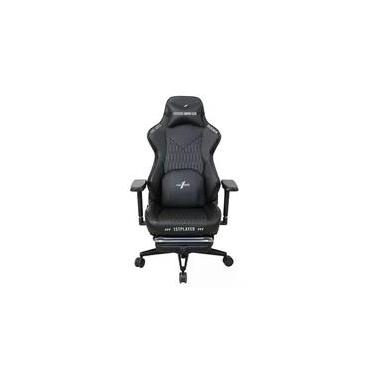 Imagem de Cadeira Gamer 1STPLAYER DUKE, Até 160kg, Reclinável, Almofadas e Apoio para os Pés, Cilindro de Gás Classe 4, Preta - DUKE-FR-BK