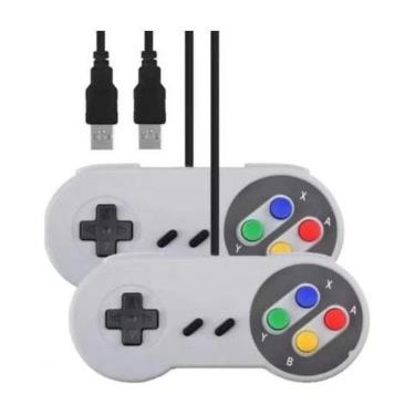 Imagem de 2 Controles S N Snes Usb Para Pc Mac Linux Raspberry - PONTO DO NERD