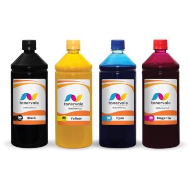 Imagem de Kit 4 Tinta Sublimatica Para Epson T544 T524 T673 Ecotank 1L - Toner V
