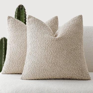 Imagem de Capa de travesseiro Findtower Decorativa Texturizada Boucle 50x50cm - 