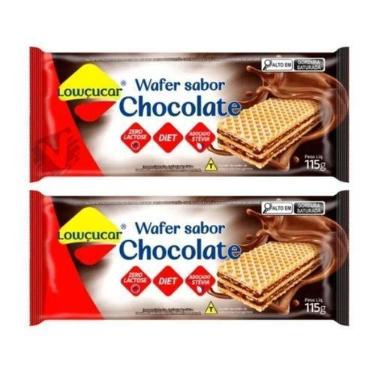 Imagem de Kit 2 Wafer Sabor Brigadeiro Lowçucar Zero Lactose Diet 115g