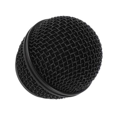 Imagem de Microfone Grade Ball Mic Mic Head Microfone Microfone Cabeça Black Metal Mesh Com Espuma Interna para SM58 Beta58 SV100 SA M30 UT2 PGX24 SLX4