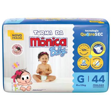 Imagem de Fralda turma da monica mega G C/44 tiras - Turma Da Mônica