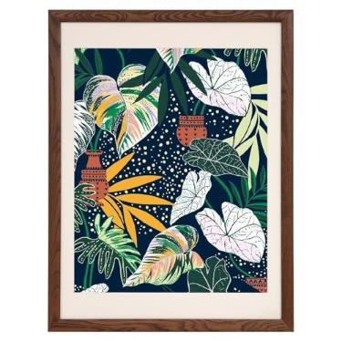 Imagem de Zibrelte Porta-retrato de madeira de carvalho marrom 45,7 x 61 cm - Fosco para fotos, pôsteres ou impressões de 40,6 x 50,8 cm, moldura grande para pôster de parede para galeria