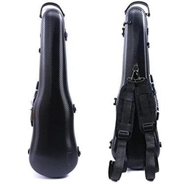 Imagem de Vetimobato Estojo Rígido Para Violino 3/4, Tamanho 4/4, Caixa De Fibra Carbono, Leve, Resistente, Antirriscos, Em Formato Mochila Viagem (Preto), Case33-1Hei
