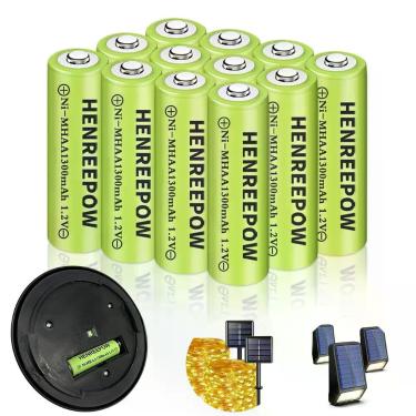 Imagem de Baterias Recarregáveis Henreepow Ni-MH AA 1,2V 1300mAh x12