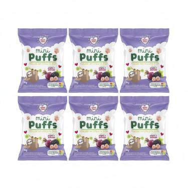 Imagem de Kit Biscoito de Arroz Mini Puffs Amora e Beterraba Nhami Mami - 6 unid