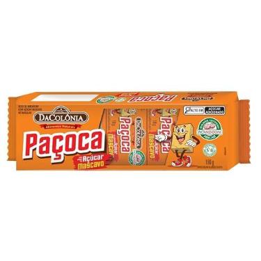 Imagem de DaColônia Paçoca Retangular com Açúcar Mascavo 180g