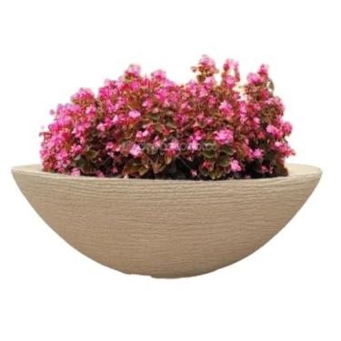 Imagem de Vaso Polietileno Bacia Para Plantas Flores Jardim Luxo 50cm (BEGE)